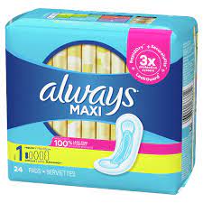 1 box  Always Sanitary pads